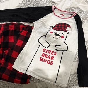 Holiday Time Pajama Set - Black, Red, White